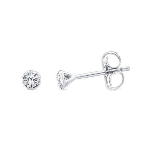 0.25ct Lab Grown Diamond Stud Earrings in 9K White Gold