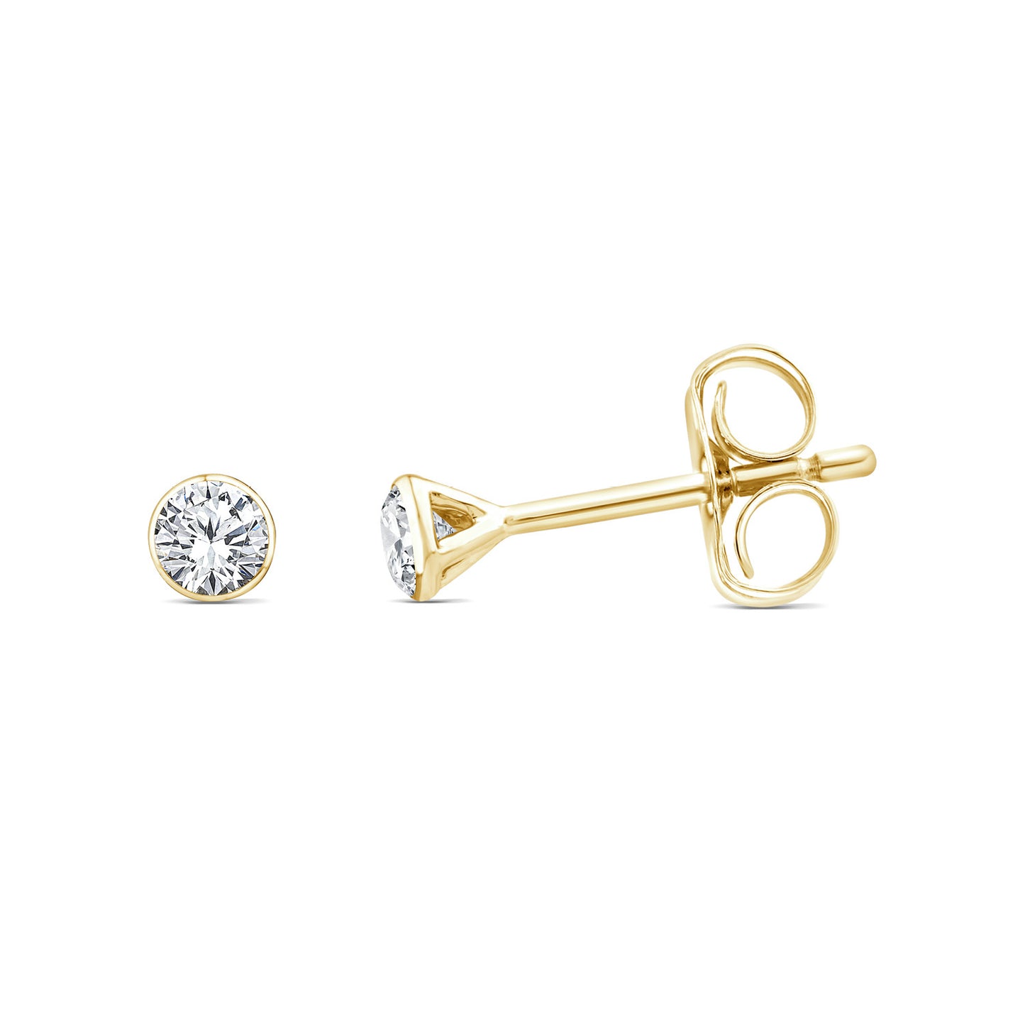 0.25ct Lab Grown Diamond Stud Earrings in 9K Yellow Gold