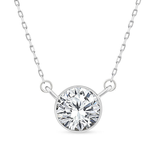 1.00ct Lab Grown Diamond Necklace in 9K White Gold