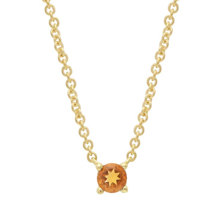 Citrine Necklace 40-45cm in 9K Yellow Gold