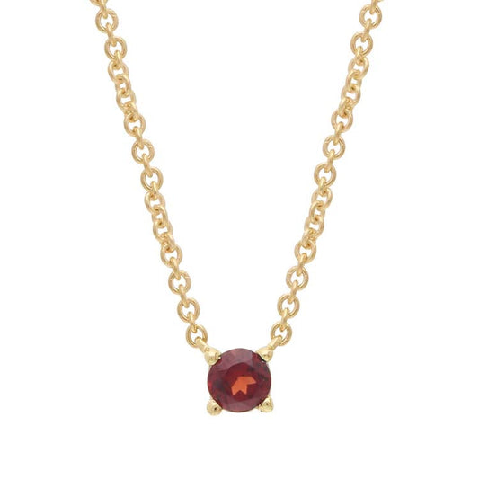 Garnet Necklace 40-45cm in 9K Yellow Gold