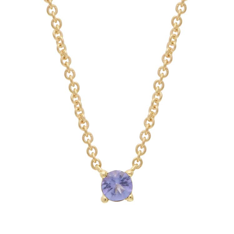 Tanzanite Necklace 40-45cm in 9K Yellow Gold