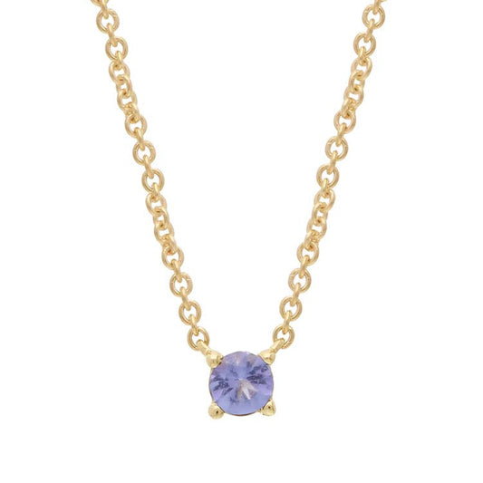 Tanzanite Necklace 40-45cm in 9K Yellow Gold