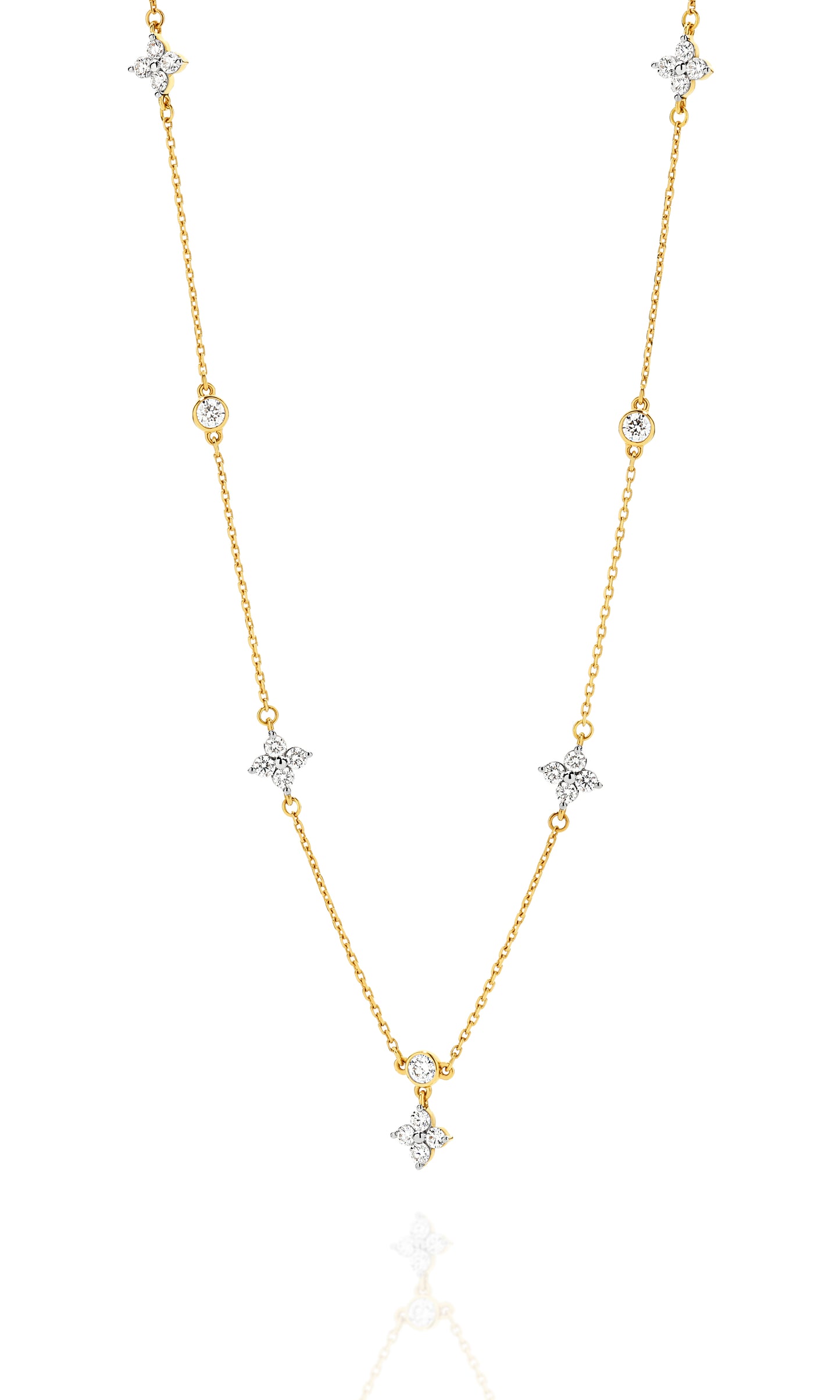 Necklace 9KT 2.35g/ 18KT 3.27g 0.9ct GH/SI