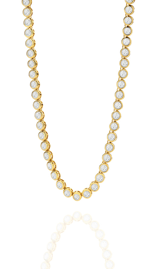 Necklace 9KT 20.44g/18KT 27.26g 2.15ct GH/SI