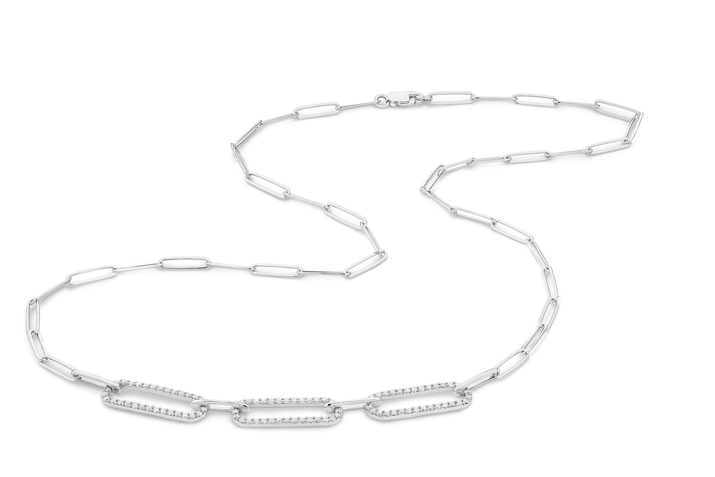 Necklace 9KT 5.21g/18KT 6.95g 0.7ct GH/SI