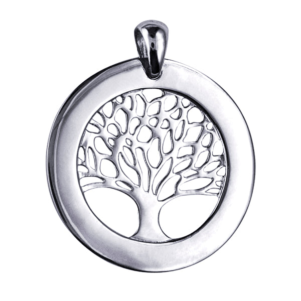 25mm ‘Tree of Life’ Circular Engraving Disc Pendant