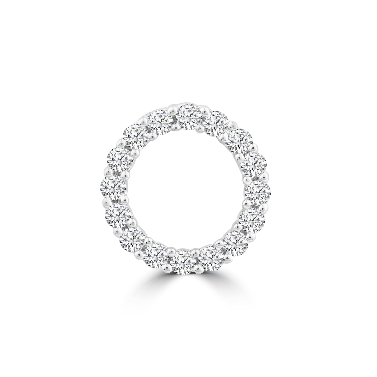 Diamond Pendant with 0.10ct Diamonds in 9K White Gold - PF-6111-W