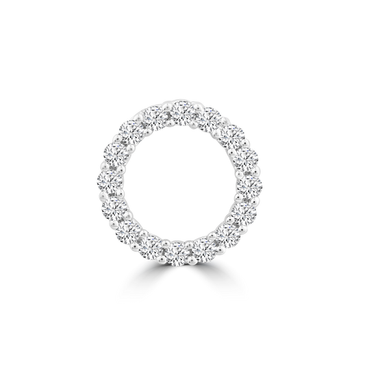 Diamond Pendant with 0.10ct Diamonds in 9K White Gold - PF-6111-W