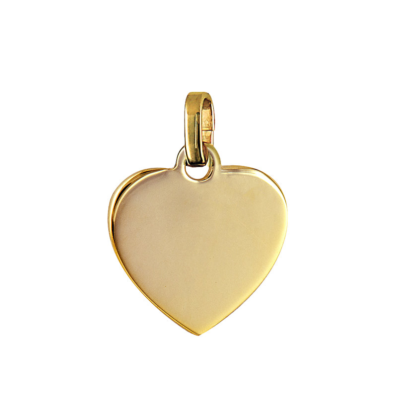 Gold Plate 10mm Heart Pendant Shape