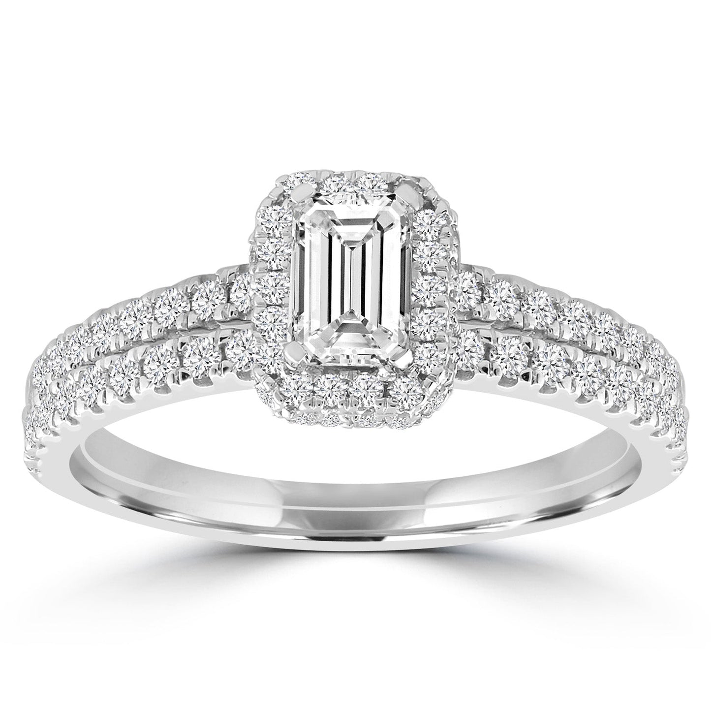 Diamond Ring with 1.00ct Diamonds in 18K White Gold