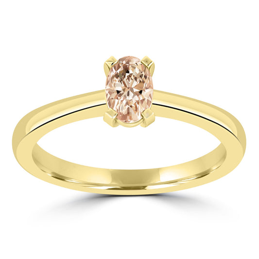 Morganite Ring in 9K Yellow Gold