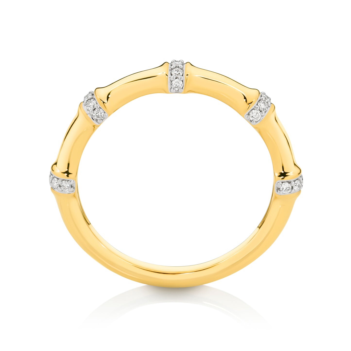 Ring 9KT 2.1g/18KT 2.8g 0.12ct GH/SI
