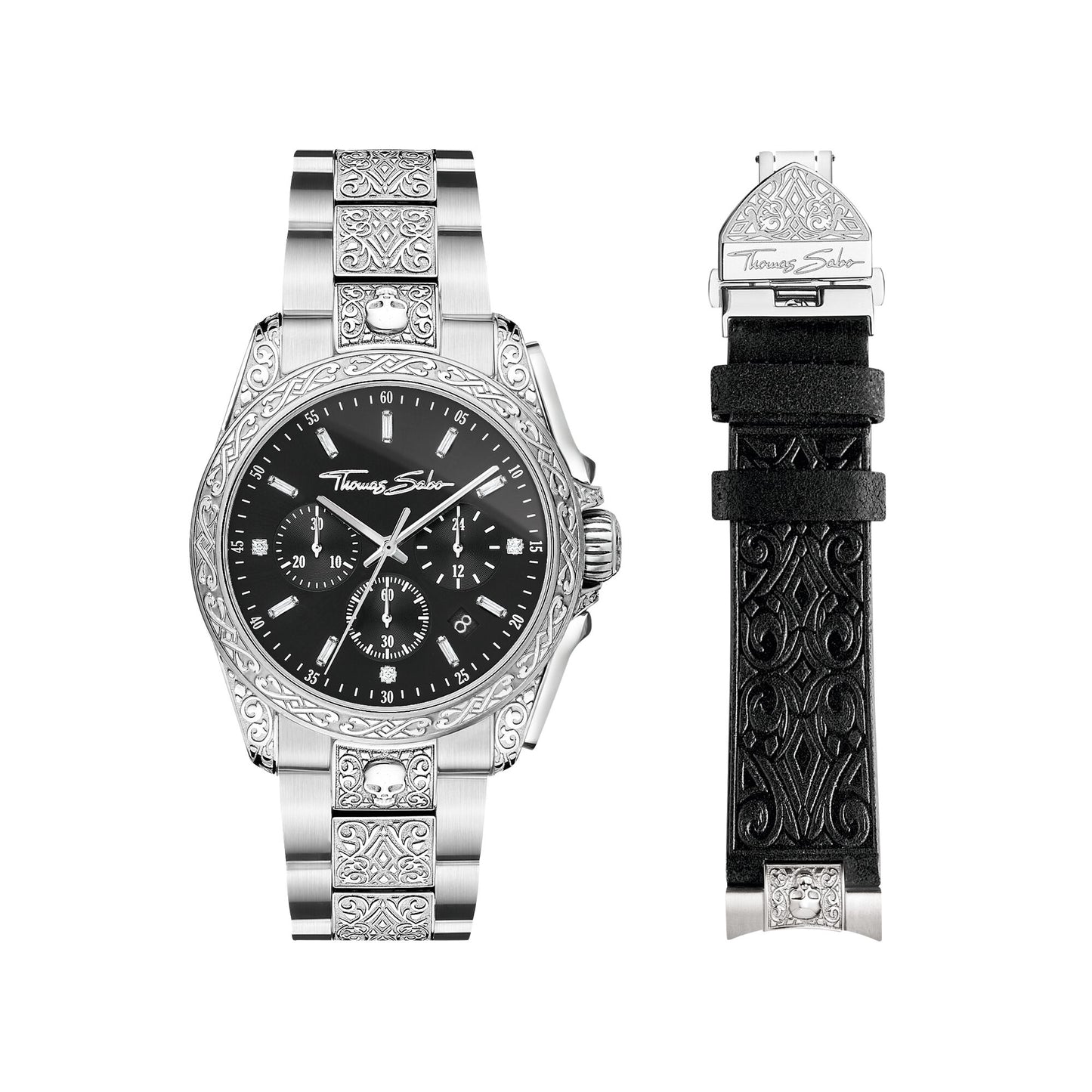 THOMAS SABO Men's watch Rebel at heart Chronograph silver