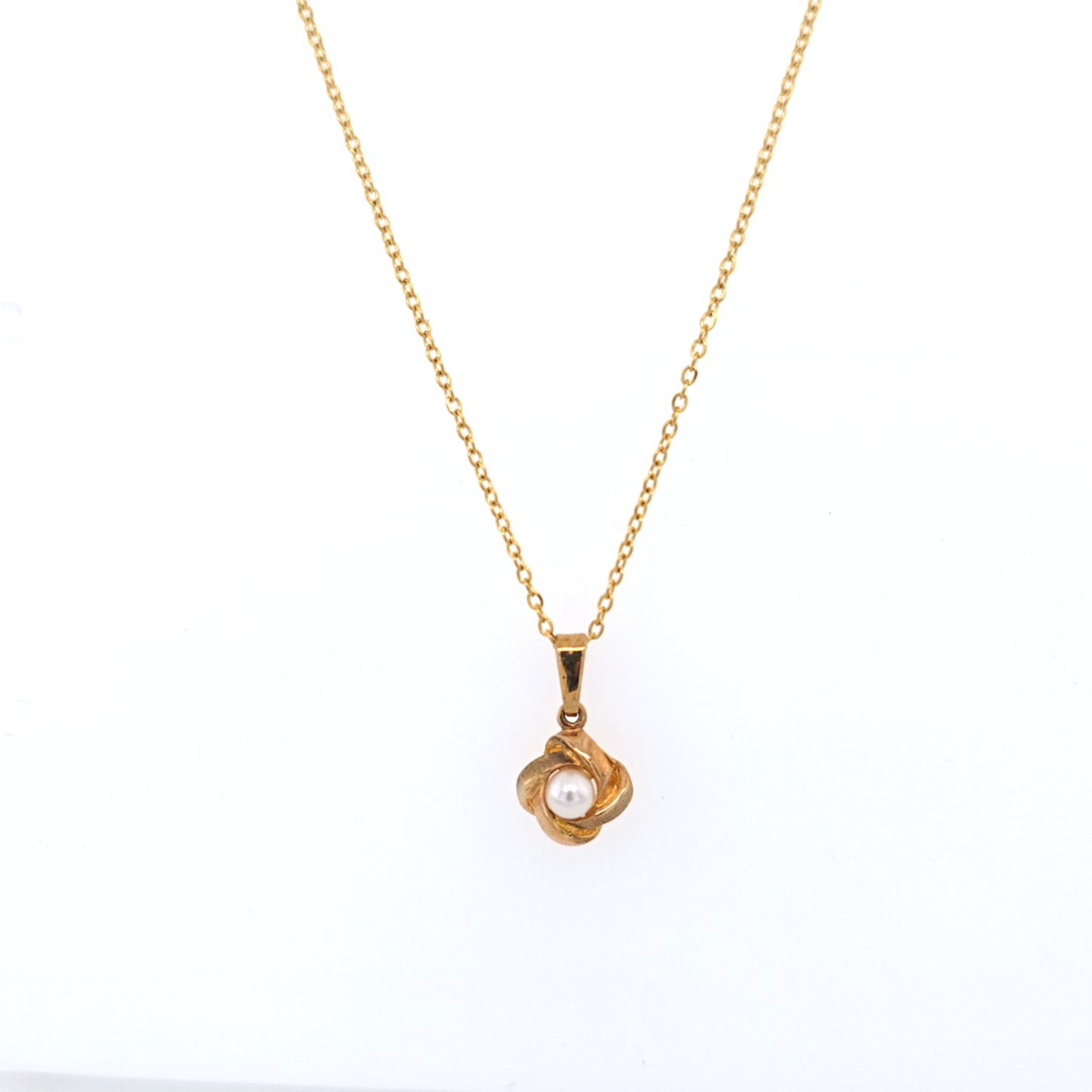 9K YG Rose Pearl Pendant