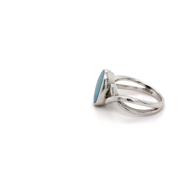 Sterling Silver Double Opal Ring