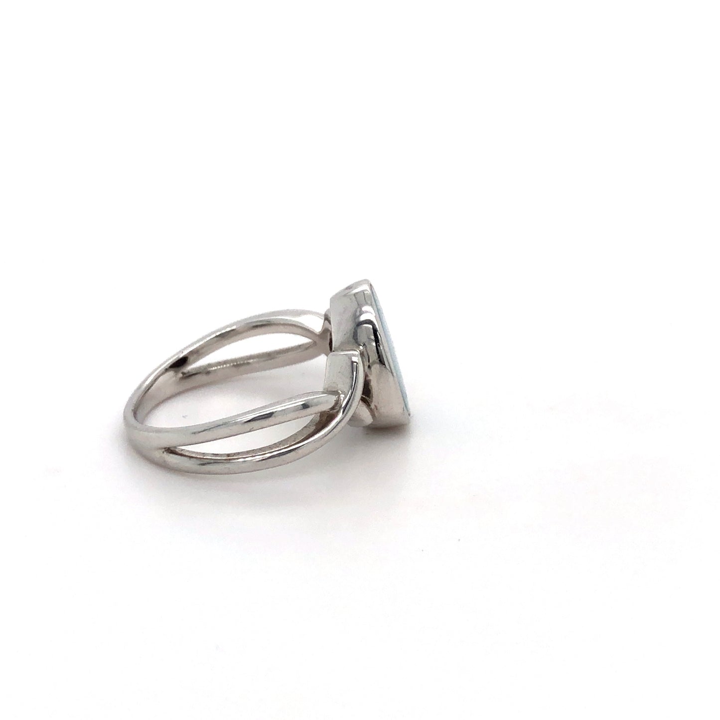 Sterling Silver Double Opal Ring