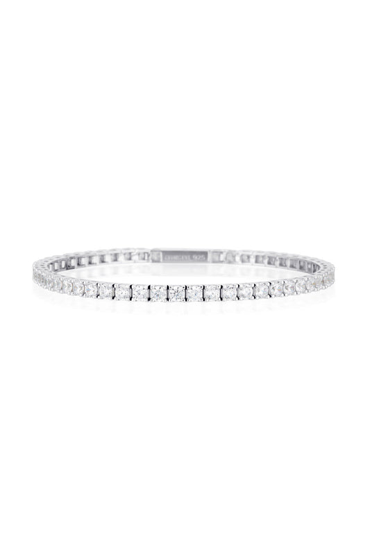 SELENA 3MM TENNIS BRACELET 18CM SILVER