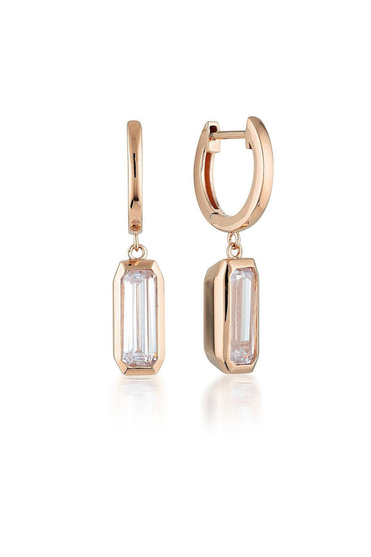 EMILIO ROSE GOLD DROP EARRINGS