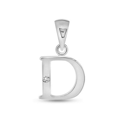 Diamond Initial Pendants DSNP White Gold