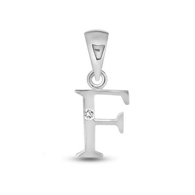 Diamond Initial Pendants DSNP White Gold