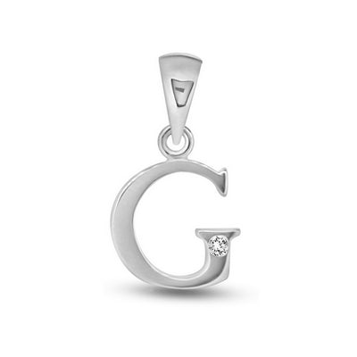 Diamond Initial Pendants DSNP White Gold