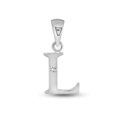 Diamond Initial Pendants DSNP White Gold