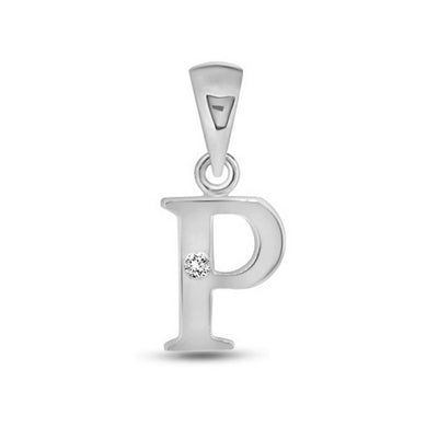 Diamond Initial Pendants DSNP White Gold