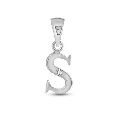 Diamond Initial Pendants DSNP White Gold