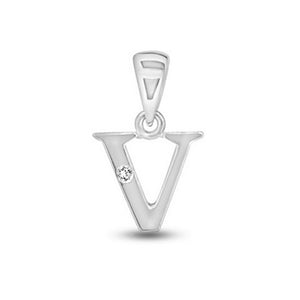 Diamond Initial Pendants DSNP White Gold