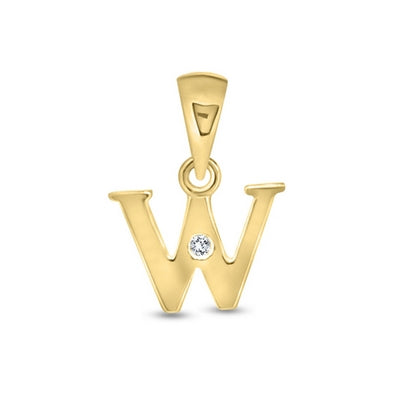 Diamond Initial Pendants DSNP Yellow Gold