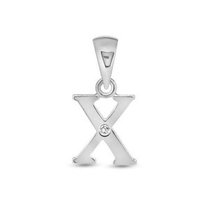 Diamond Initial Pendants DSNP White Gold