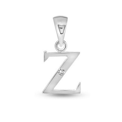 Diamond Initial Pendants DSNP White Gold