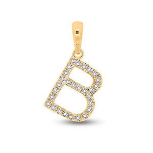 Diamond Initial Pendants DSSP Yellow Gold