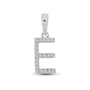 Diamond Initial Pendants DSSP White Gold