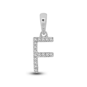Diamond Initial Pendants DSSP White Gold