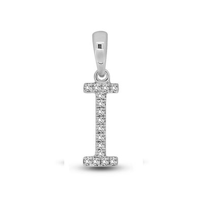 Diamond Initial Pendants DSSP White Gold