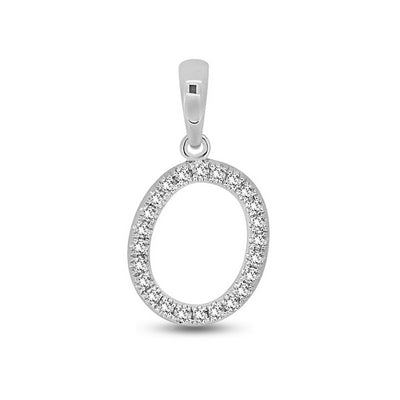 Diamond Initial Pendants DSSP White Gold