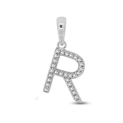 Diamond Initial Pendants DSSP White Gold