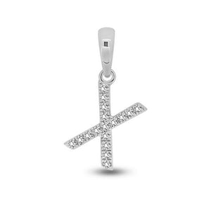 Diamond Initial Pendants DSSP White Gold