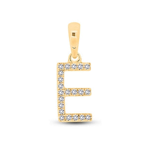 Diamond Initial Pendants DSSP Yellow Gold