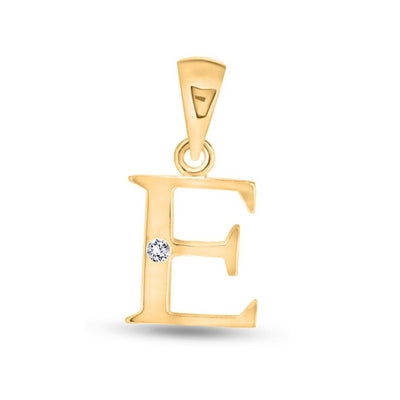 Diamond Initial Pendants DSNP Yellow Gold
