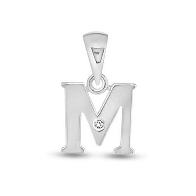 Diamond Initial Pendants DSNP White Gold