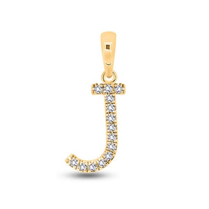 Diamond Initial Pendants DSSP Yellow Gold