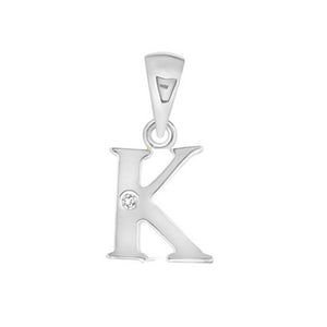 Diamond Initial Pendants DSNP White Gold