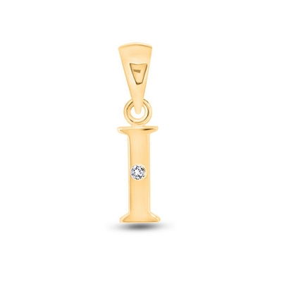 Diamond Initial Pendants DSNP Yellow Gold