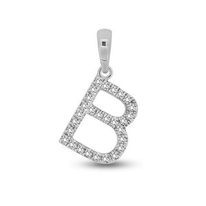 Diamond Initial Pendants DSSP White Gold