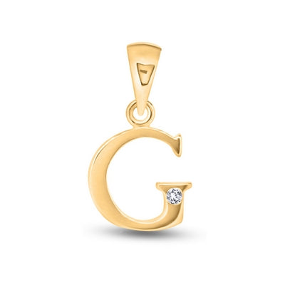 Diamond Initial Pendants DSNP Yellow Gold