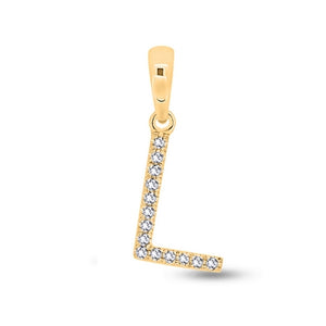 Diamond Initial Pendants DSSP Yellow Gold
