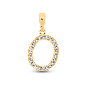 Diamond Initial Pendants DSSP Yellow Gold